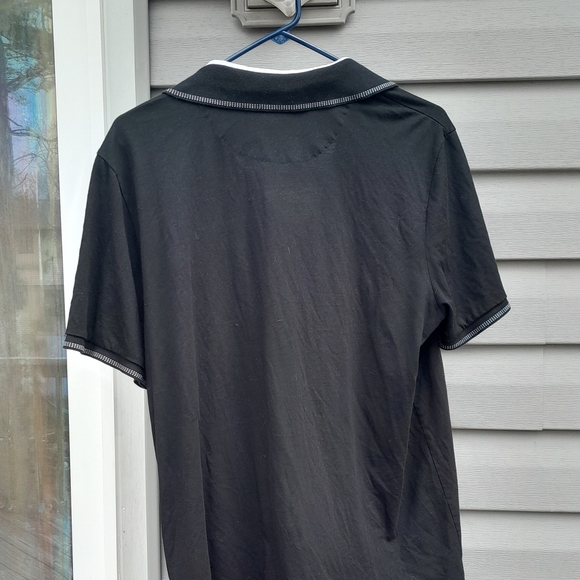 Ted Baker London Mens Black Polo Shirt Size 5 (XL) Cotton Modal Blend - Picture 3 of 6
